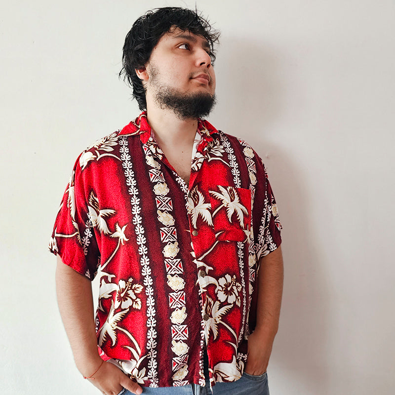 Camisa Hawaiana Roja