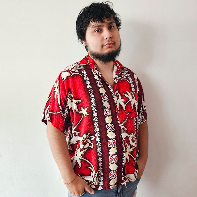 Camisa Hawaiana Roja